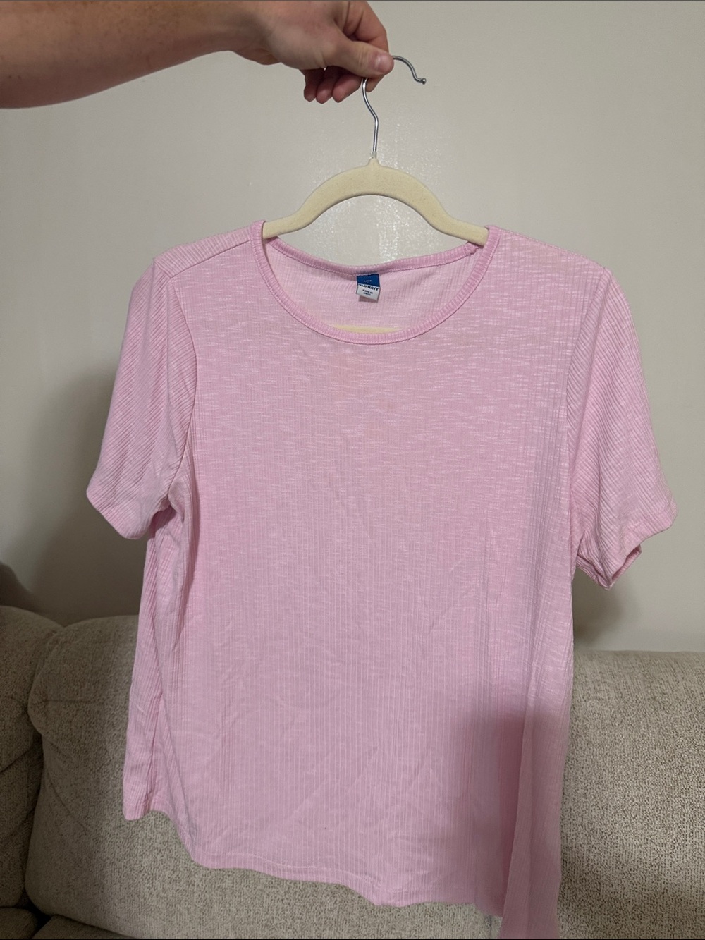 Old Navy Light Pink Short Sleeve Crewneck Tee